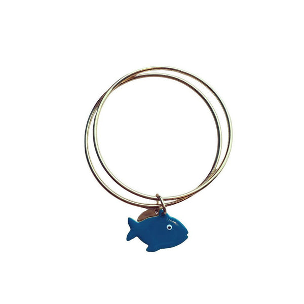 blue fish pendant